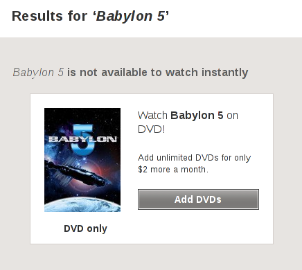 Babylon 5 via Netflix