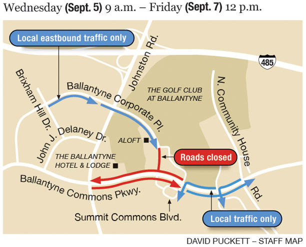 Ballantyne Road Closures
