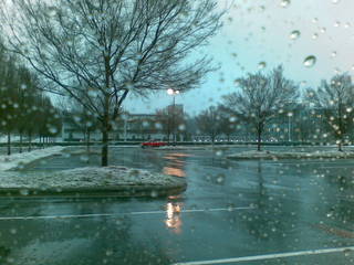 Snow and rain