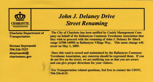 Stree renaming