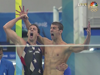 4x100 freestyle relay win